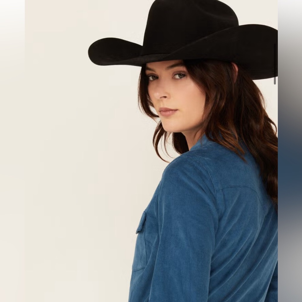 Shyanne Wale Corduroy Long Sleeve Snap Western Shirt Size L - Picture 2 of 14